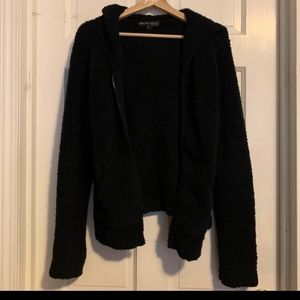 Barefoot dreams zip up hooded cardigan in in EUC